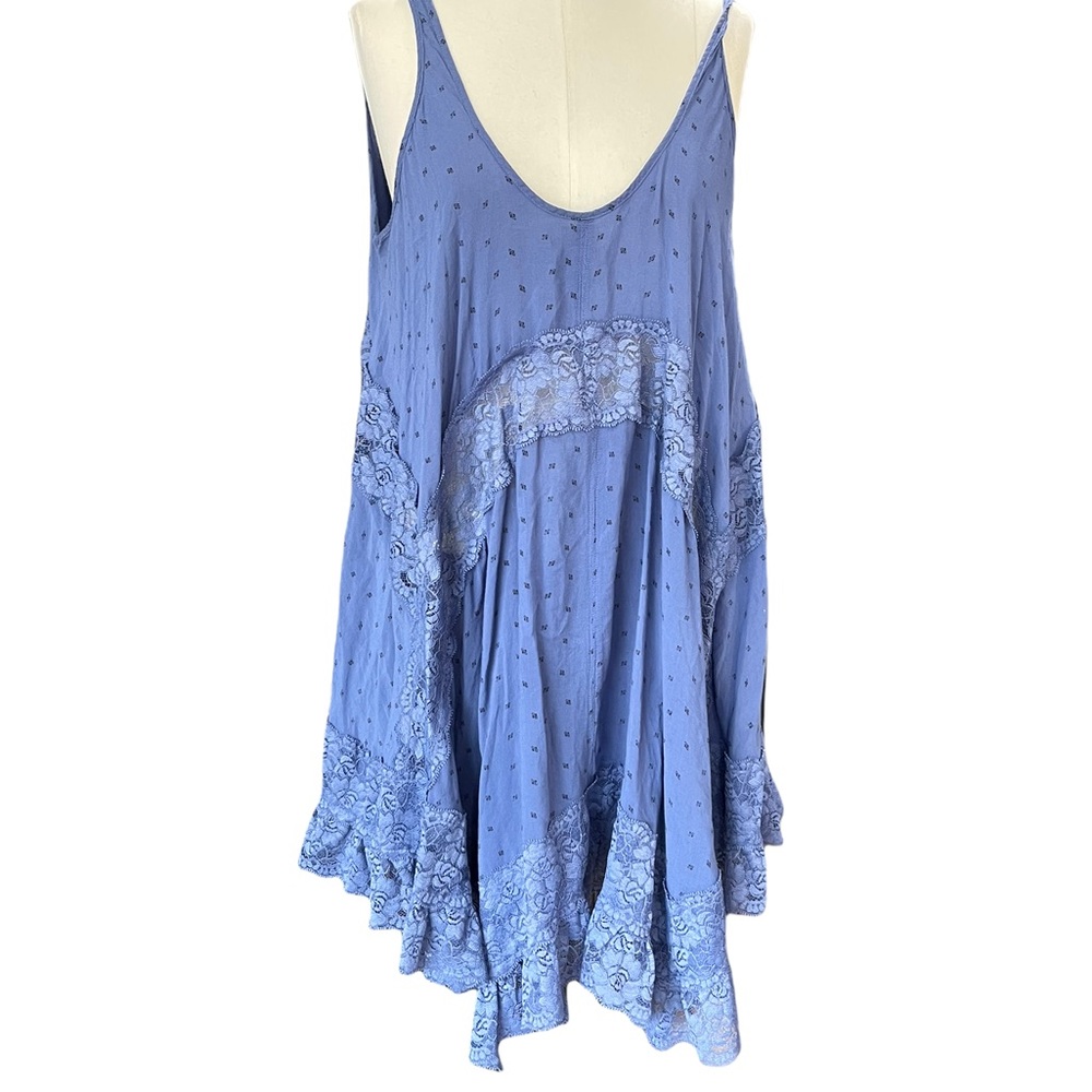 Free People Periwinkle Lace Slip Dress